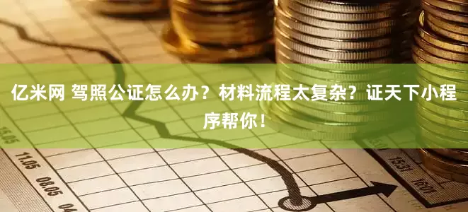 亿米网 驾照公证怎么办？材料流程太复杂？证天下小程序帮你！